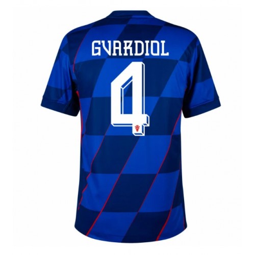 Kroatien Josko Gvardiol #4 Replika Bortatröja EM 2024 Kortärmad